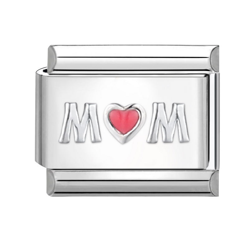 Wholesale Italian modular bracelet 9mm DIY splicing detachable flower series stainless steel combinable bracelet