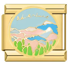 Wholesale  Italian Charm Bracelet 9mm DIY Full Gold Creative Stainless Steel Composable Bracelet