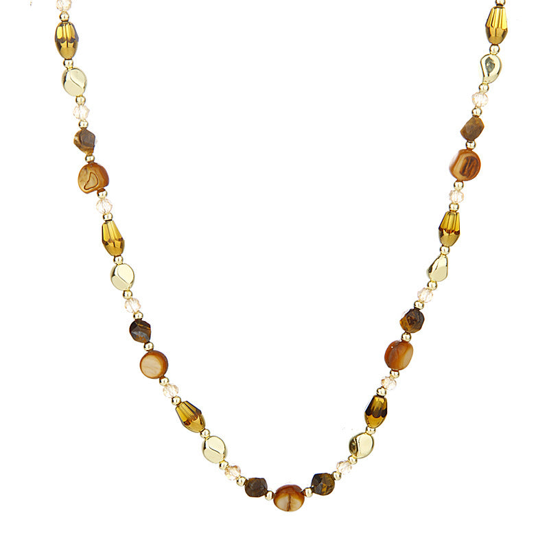 Wholesale  Natural Tiger Eye Beaded Necklace