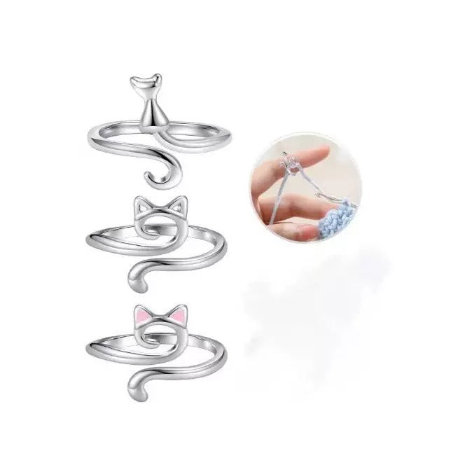 Wholesale Alloy Electroplated Adjustable Open Cat Ring Trendy Animal Jewelry Accessory For Everyday Wear