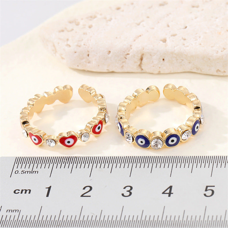 Wholesale Oil Dripping Love Eye Ring