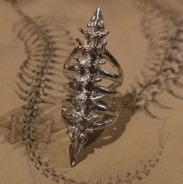 Wholesale Gothic Skeleton Ring Vintage Style Alloy Electroplated Fashion Accessory for Resale