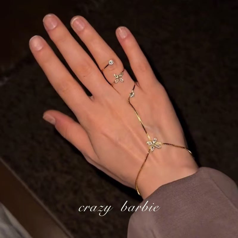 Wholesale Zircon Tassel Bracelet and Ring