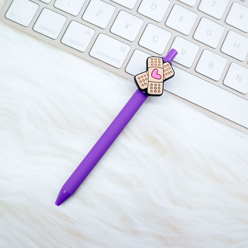 Wholesale  Cartoon PVC Creative Solid Color Doctor Medical 0.5 Pen Press Gel Pen