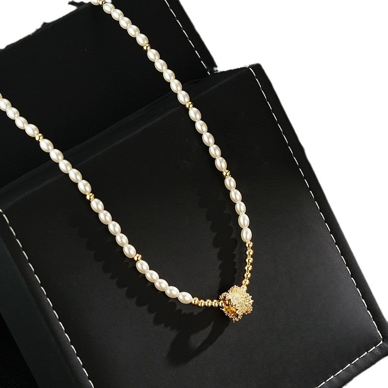 Wholesale Small Rice Beads  Long Necklace