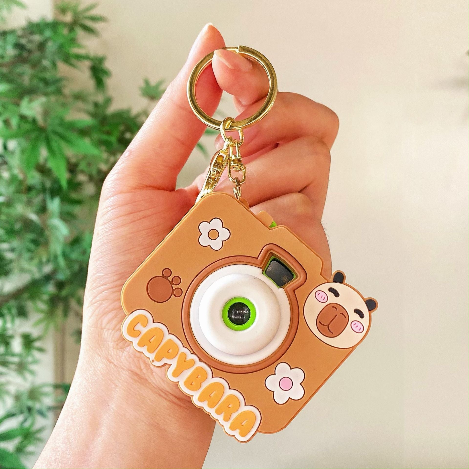Wholesale Creative Keychain Small Capybara Luminous Silicone Camera Keychain ACC-KC-SJ017