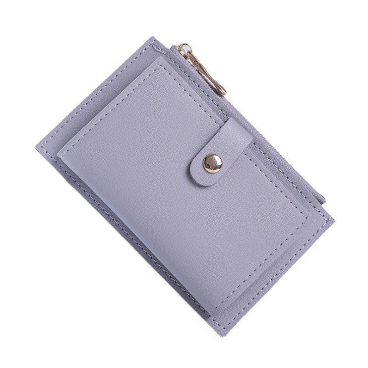 Wholesale Stylish PU Leather Card Wallet With Multi Card Slots And Zipper Compartment Casual Boutique Resale Accessory