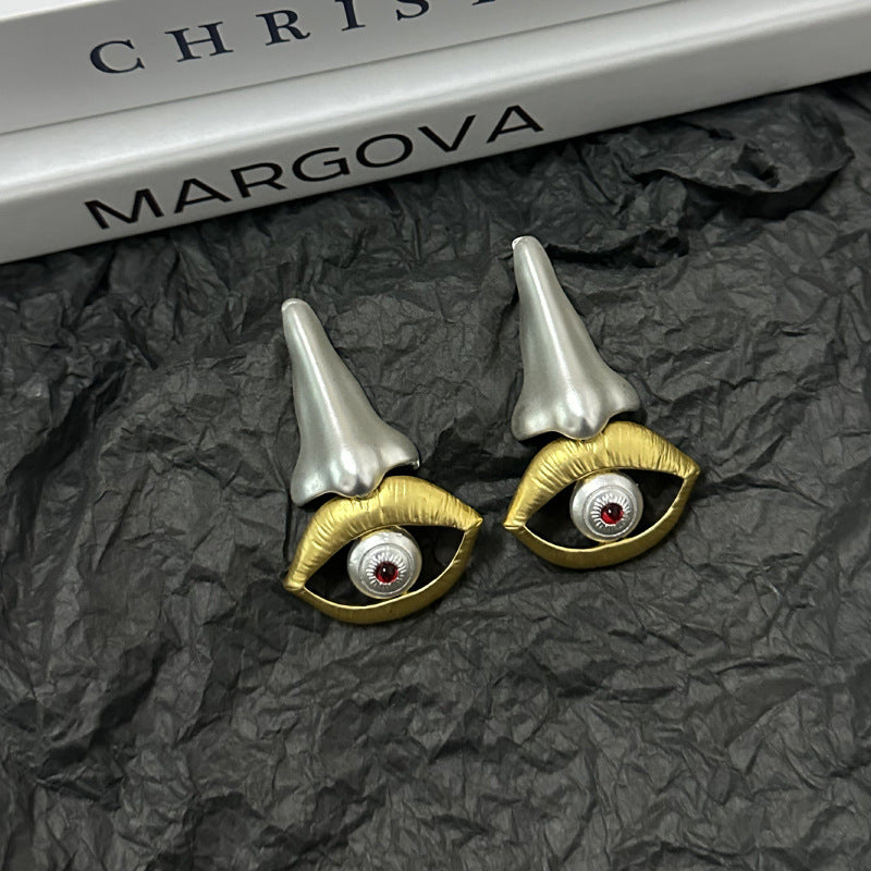 Wholesale  facial features series nose eyes earrings