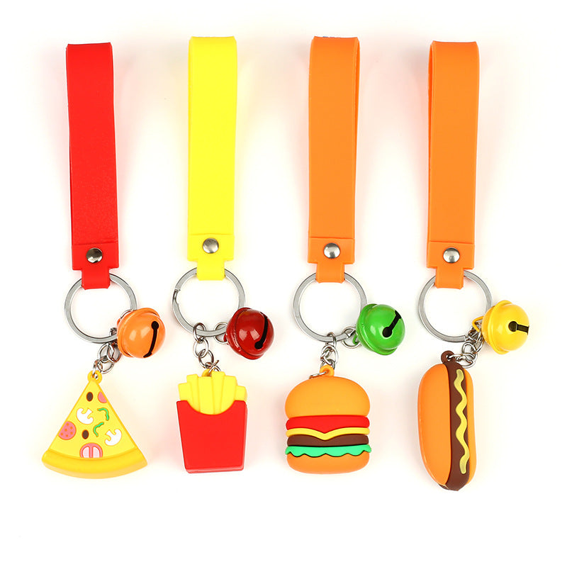 Cartoon Cute PVC Soft Food Hamburger Keychains ACC-KC-HongAo009