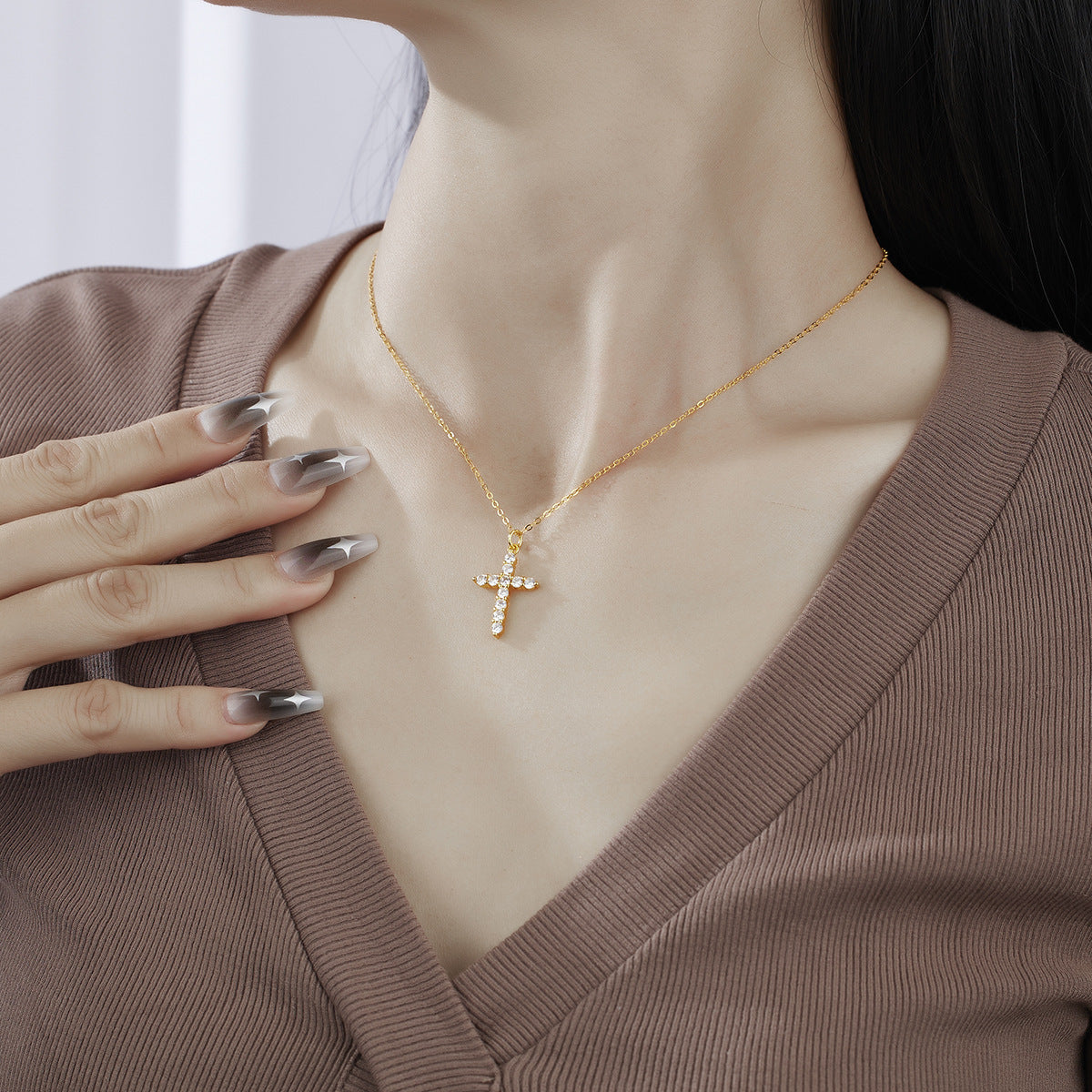 Wholesale  Diamond Cross Necklace