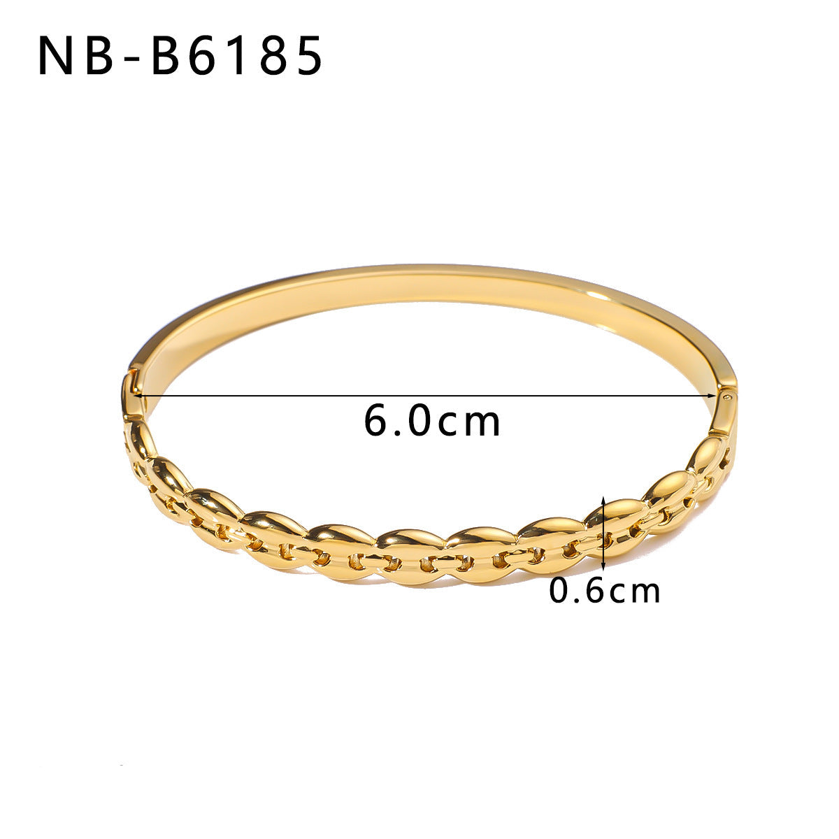 Wholesale  geometric  hollow inlaid zircon 18K gold stainless steel plated bracelet set