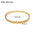 Wholesale  geometric  hollow inlaid zircon 18K gold stainless steel plated bracelet set