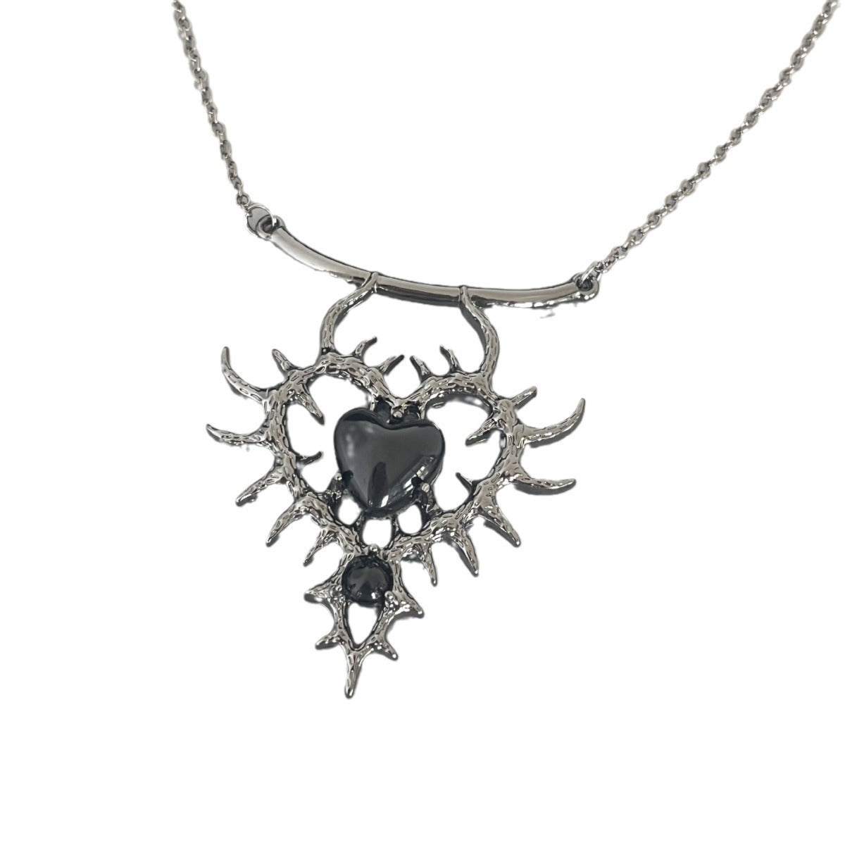 Wholesale  punk Gothic dark wind n love diamond necklace Asian culture pendant