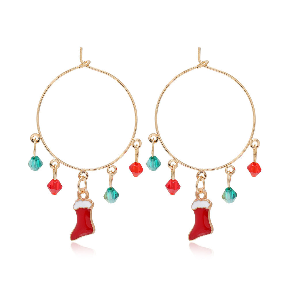 Wholesale Christmas Tree Bell Boots Pendant Earrings ACC-ES-DingZhou001