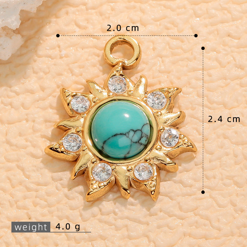 Wholesale sunflower  sweater chain Pendant