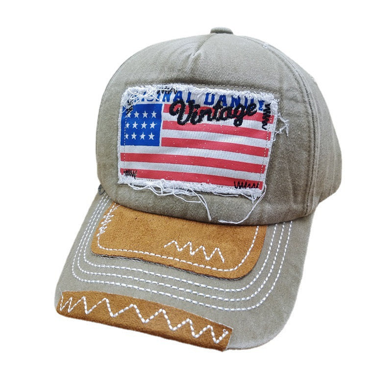 Wholesale embroidered baseball cap  fashion retro peaked cap