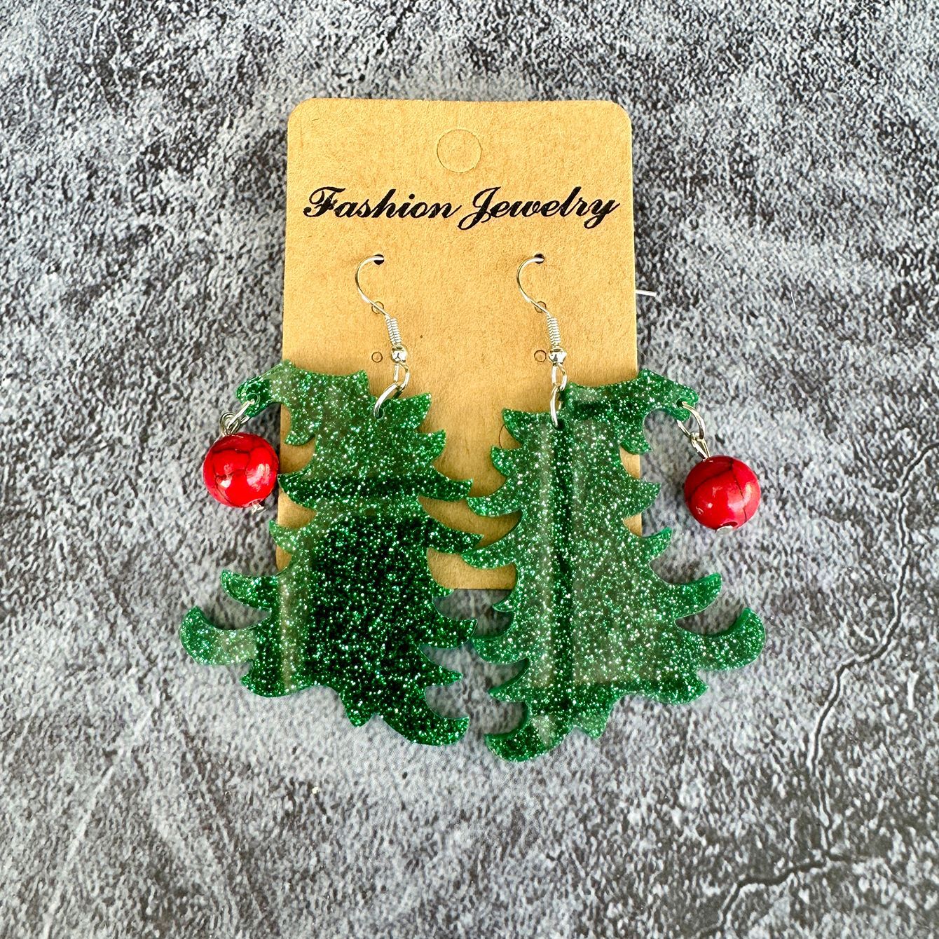 Wholesale  Christmas tree acrylic ing earrings