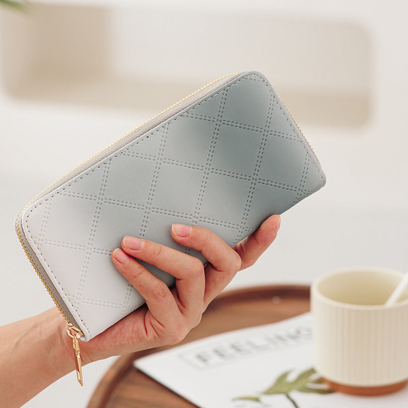 Wholesale PU Multicolor Long Clutch Bag Large Capacity Wallet ACC-WT-Kuans010