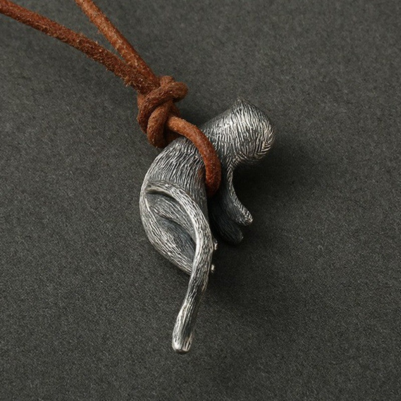 Wholesale Zinc Alloy  Cute cat necklace