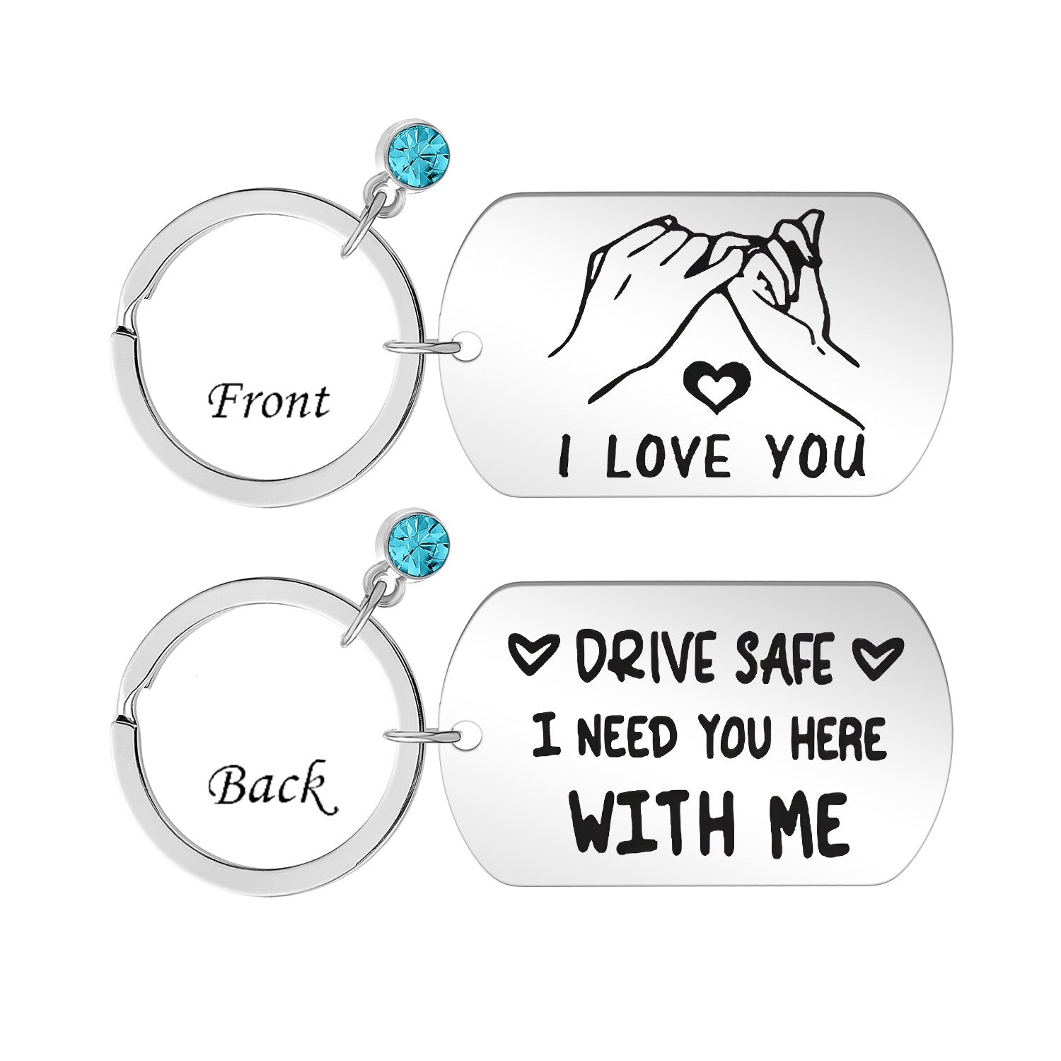 Wholesale Valentine's Day Stainless Steel Engraving Keychain