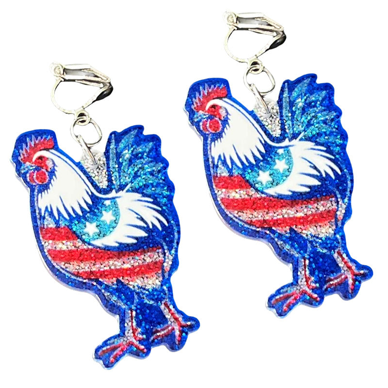 Wholesale American Independence Day fireworks acrylic earrings