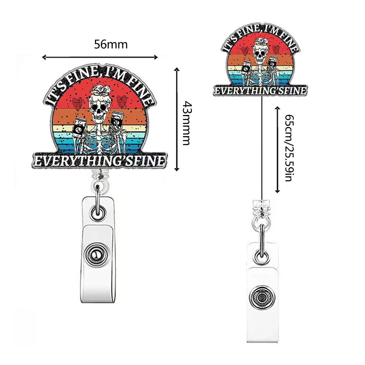 Wholesale acrylic DIY patches Badge Reels