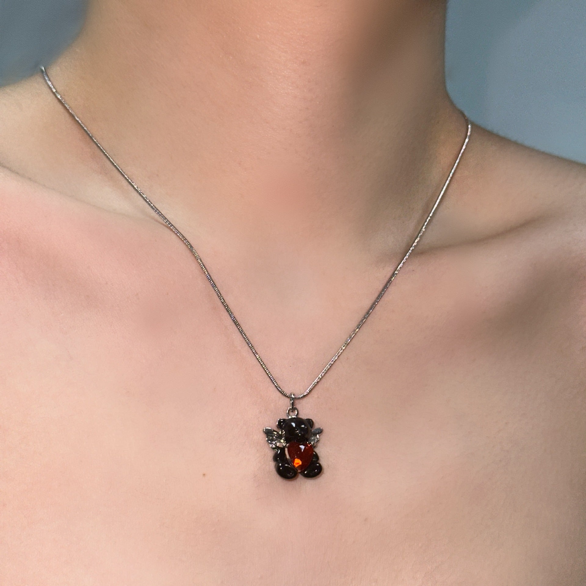 Wholesale Care Bear Double Layer Necklace