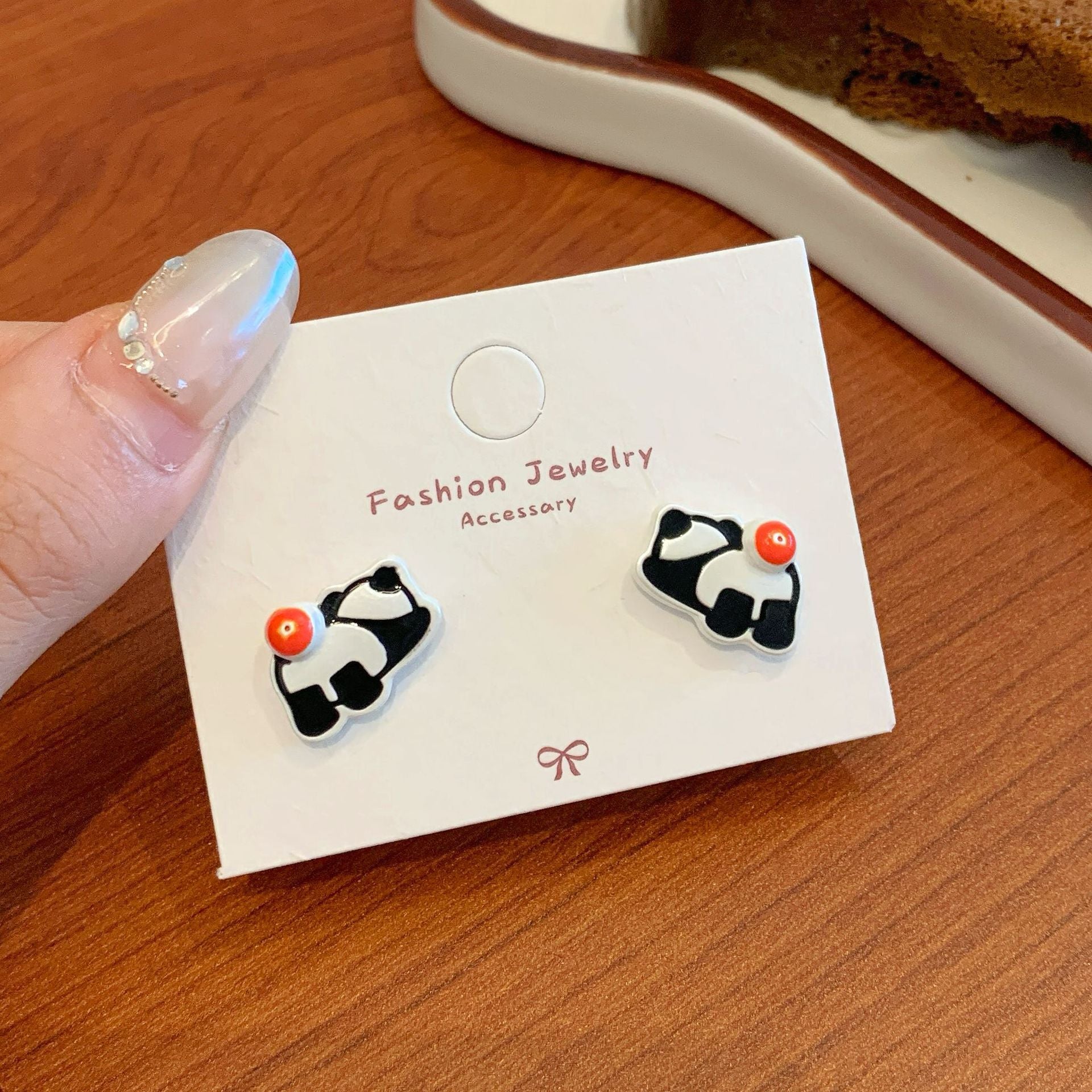 Wholesale Silver Cat Fishing Earrings Silver Needle,   Cartoon Oil Drop Puppy Design Stud Earrings