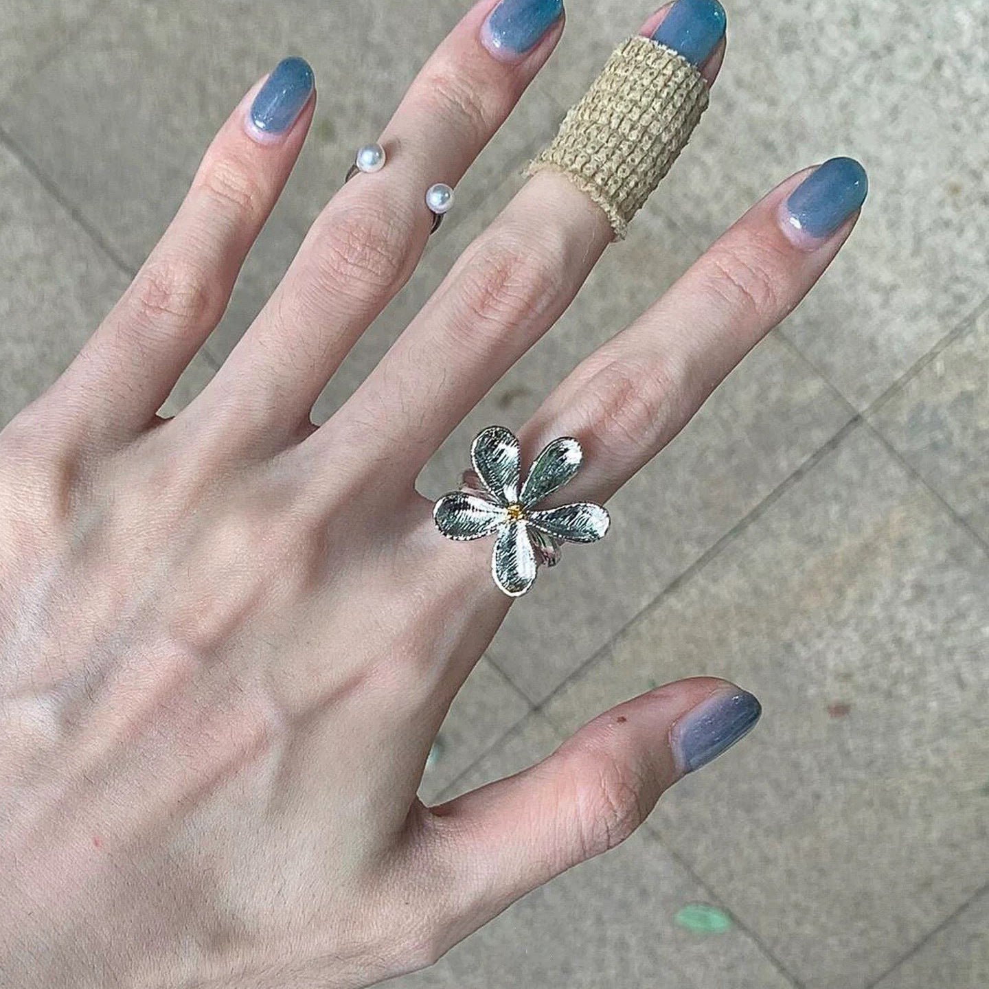 Wholesale Camellia Girlfriend Adjustable Ring