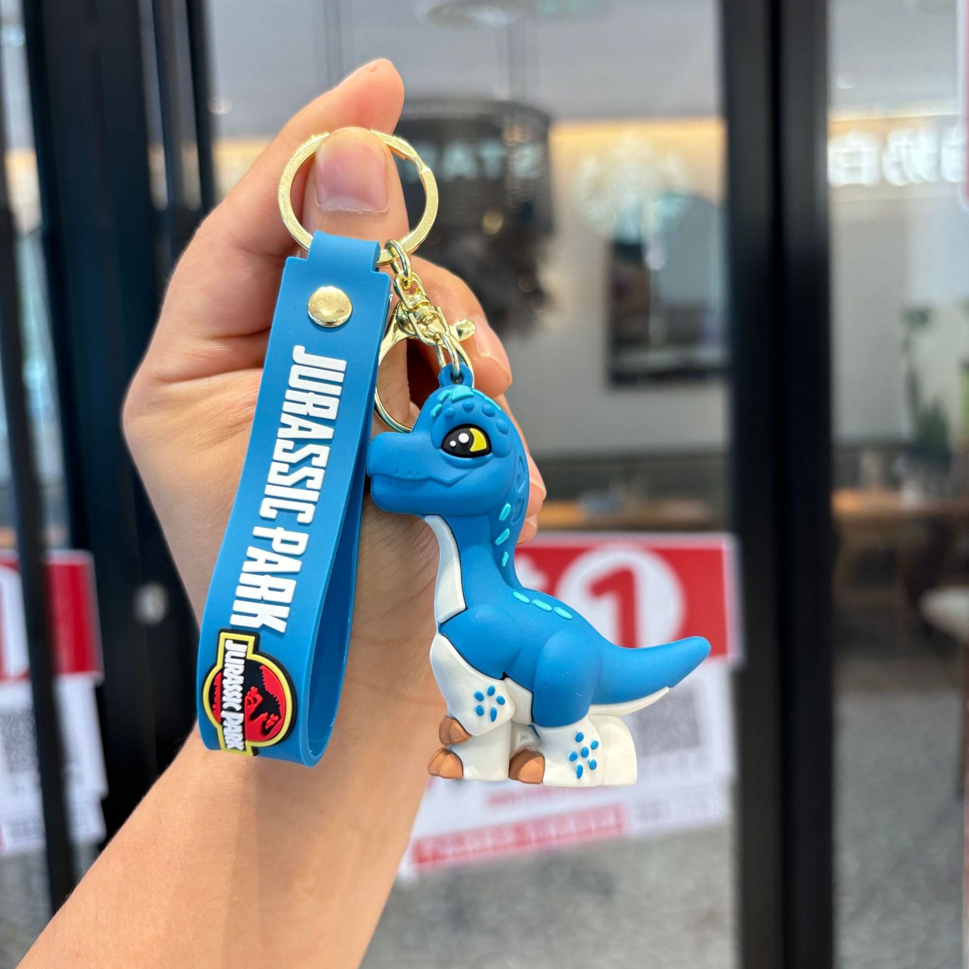 Wholesale Cartoon Dinosaur Keychain PVC Decorative Car Key Accessory Gift