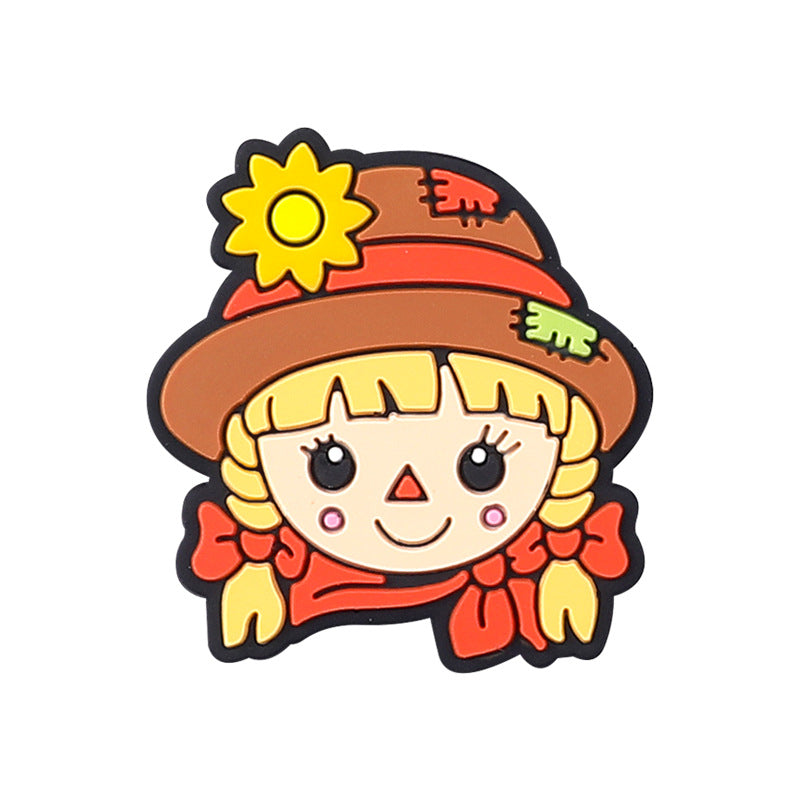 Wholesale 20pcs Cartoon Scarecrow Silicone Beads Focal Beads DIY Beaded Pen Accessories ACC-BDS-RongFa015