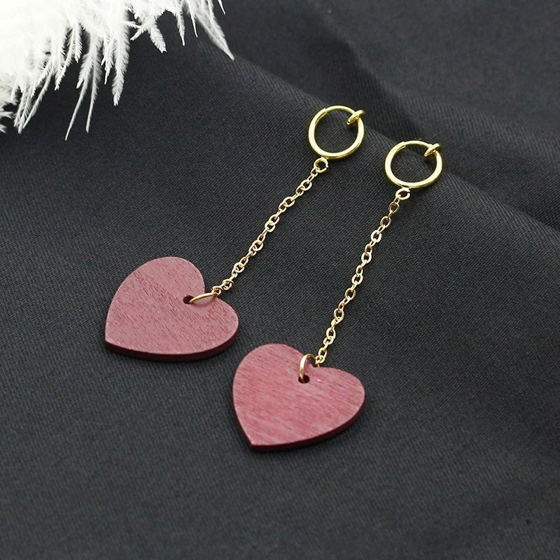 Wholesale  diamond-embedded geometric earrings