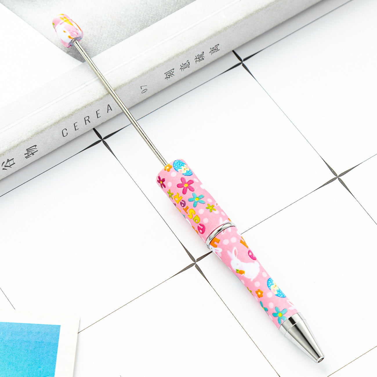 Wholesale Beadable Pens Easter Clover Print DIY Beaded Pens