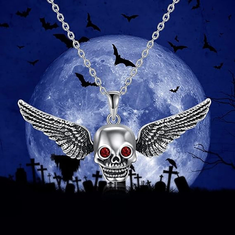 Wholesale Skull Wings Necklace Exaggerated Necklace