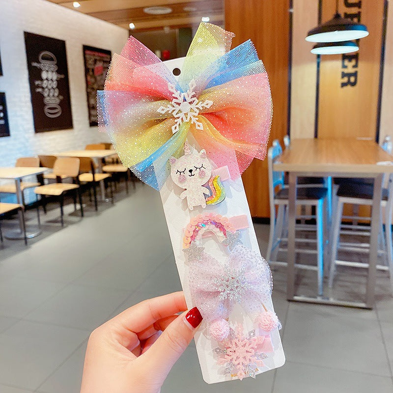 Wholesale Cartoon cute bow hairpin set
