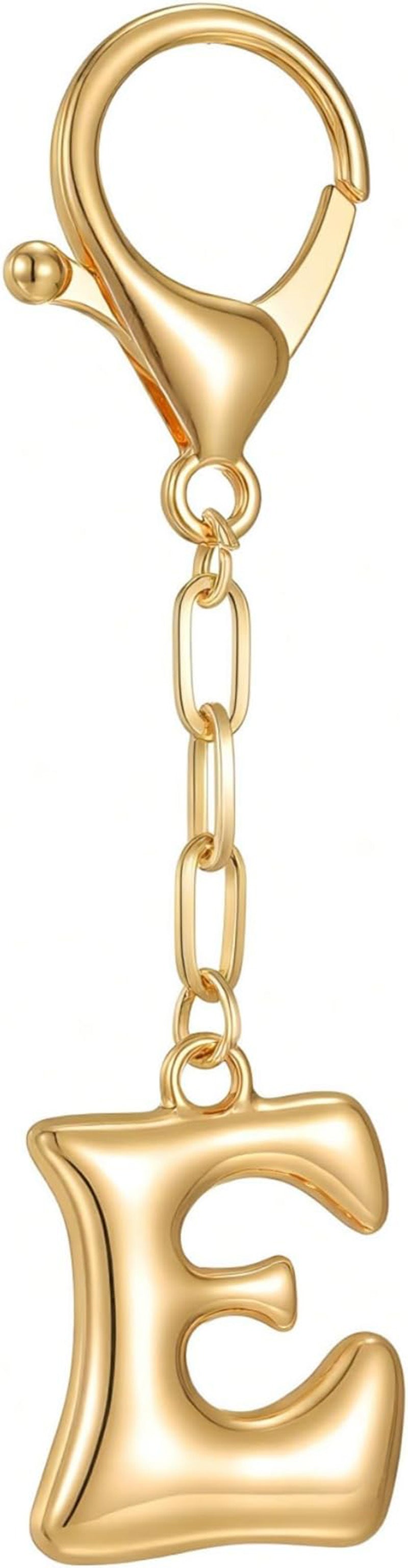 Wholesale 26 Gold Alphabet Letter Keychains Set Stylish Bag Charm Decorative Metal Key Rings For DIY Craft Gift And Boutique Resale