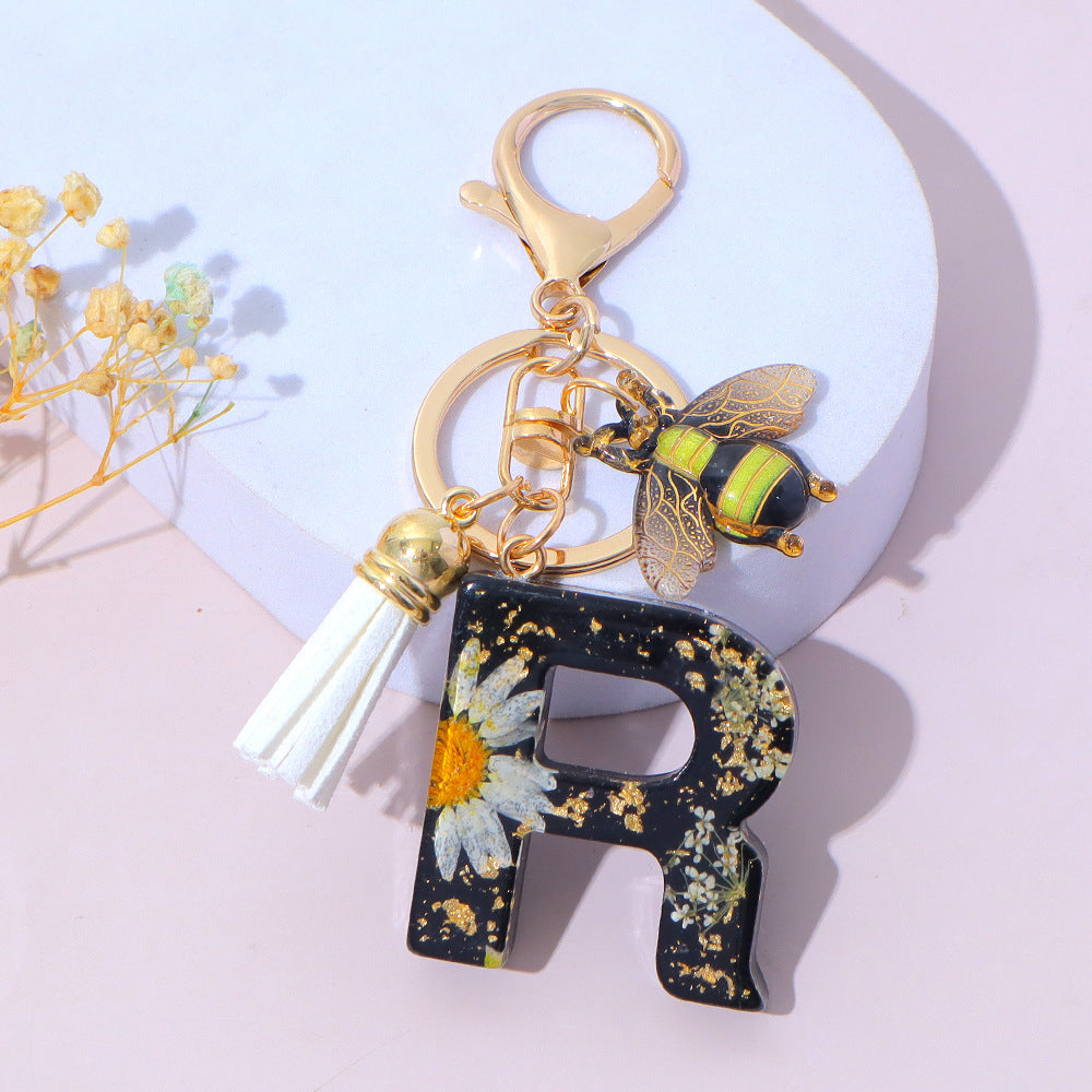 Wholesale Resin Bee Letter Bag Charm Decorative Accent Gift for