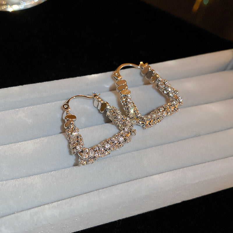 Wholesale Minimalist Luxury Floral Wheat Earrings with Zircon Tassels