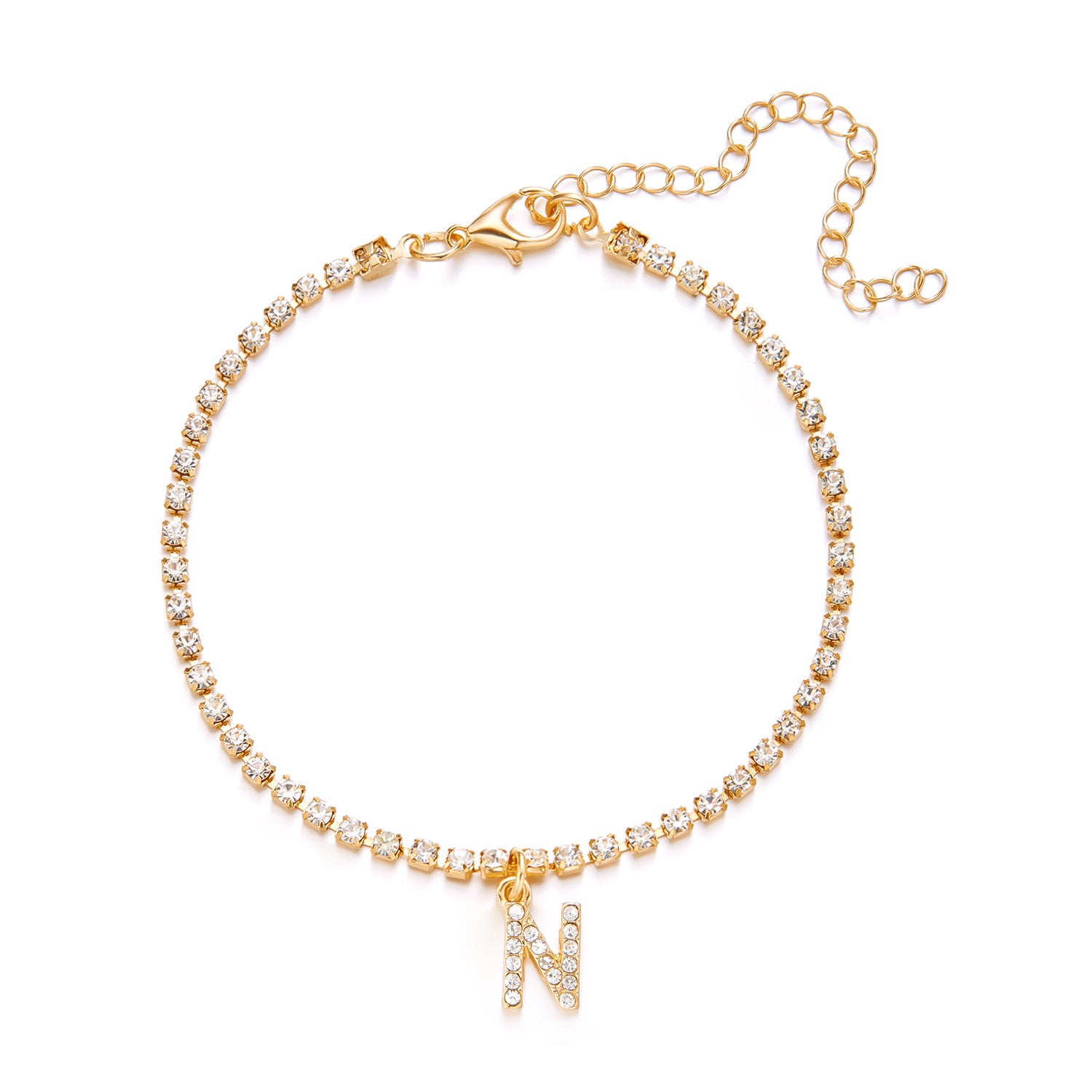 Wholesale 26-letter Anklet  Claw Chain H Beach Anklet