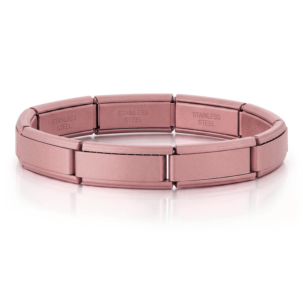 Wholesale Italian Modular Bracelet Base Chain Stainless Steel DIY Watchband Beading Craft Supply