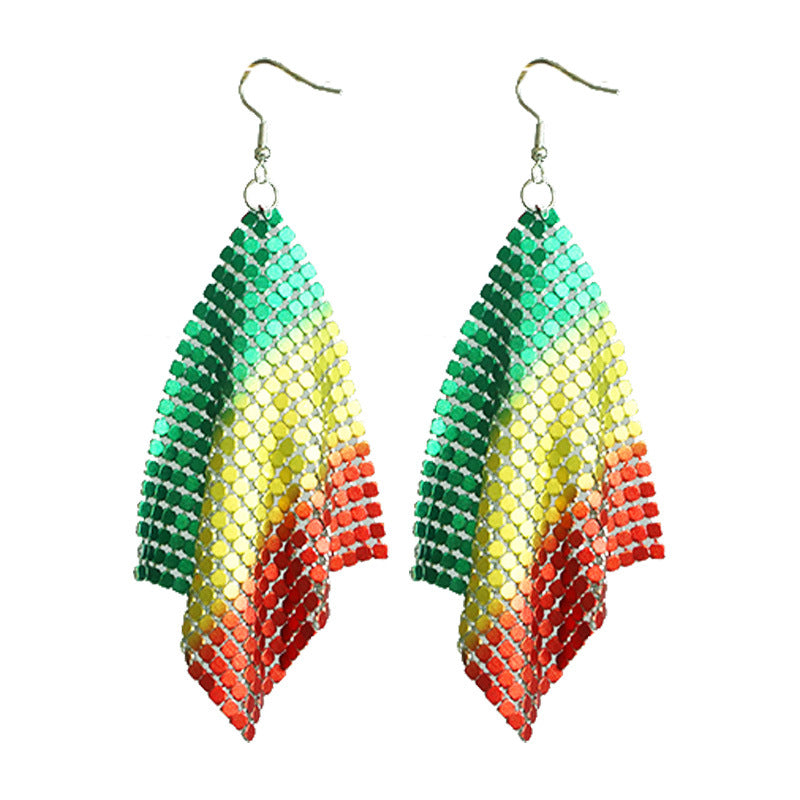 Wholesale 2 Pairs/pack Juneteenth Liberation Day Tassel Wooden Earrings Acrylic Earrings ACC-ES-HY076