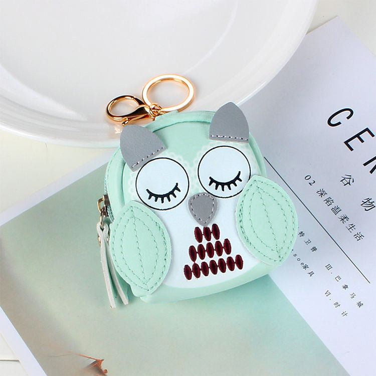 Wholesale Cute Key Bag Owl Coin Purse Mini School Bag Car Key Chain Keychain Wallet ACC-KC-YouTu003