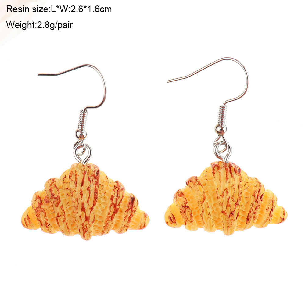 Wholesale Personalized Creative Baking Cake Earrings