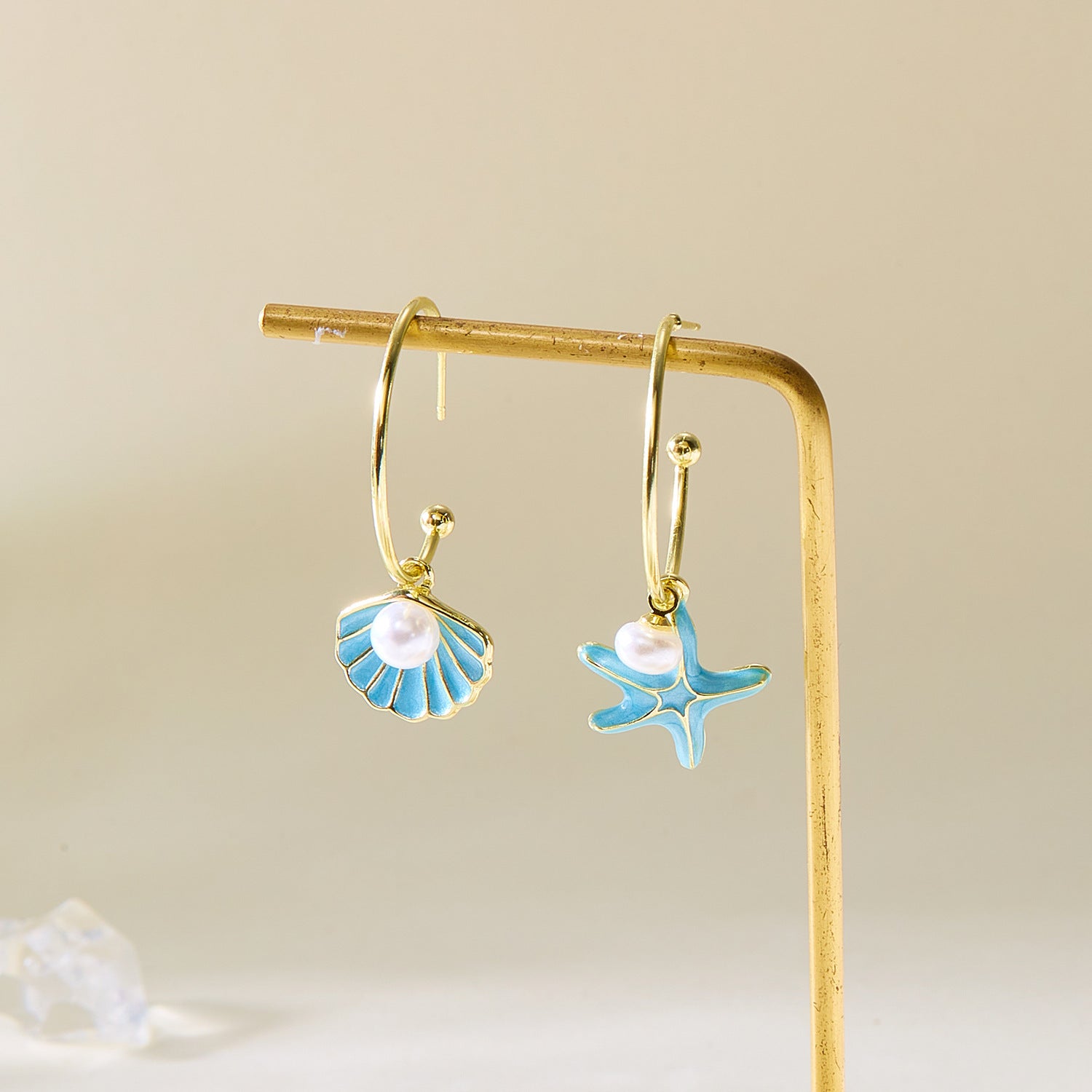 Wholesale Starfish Shell Summer Earrings