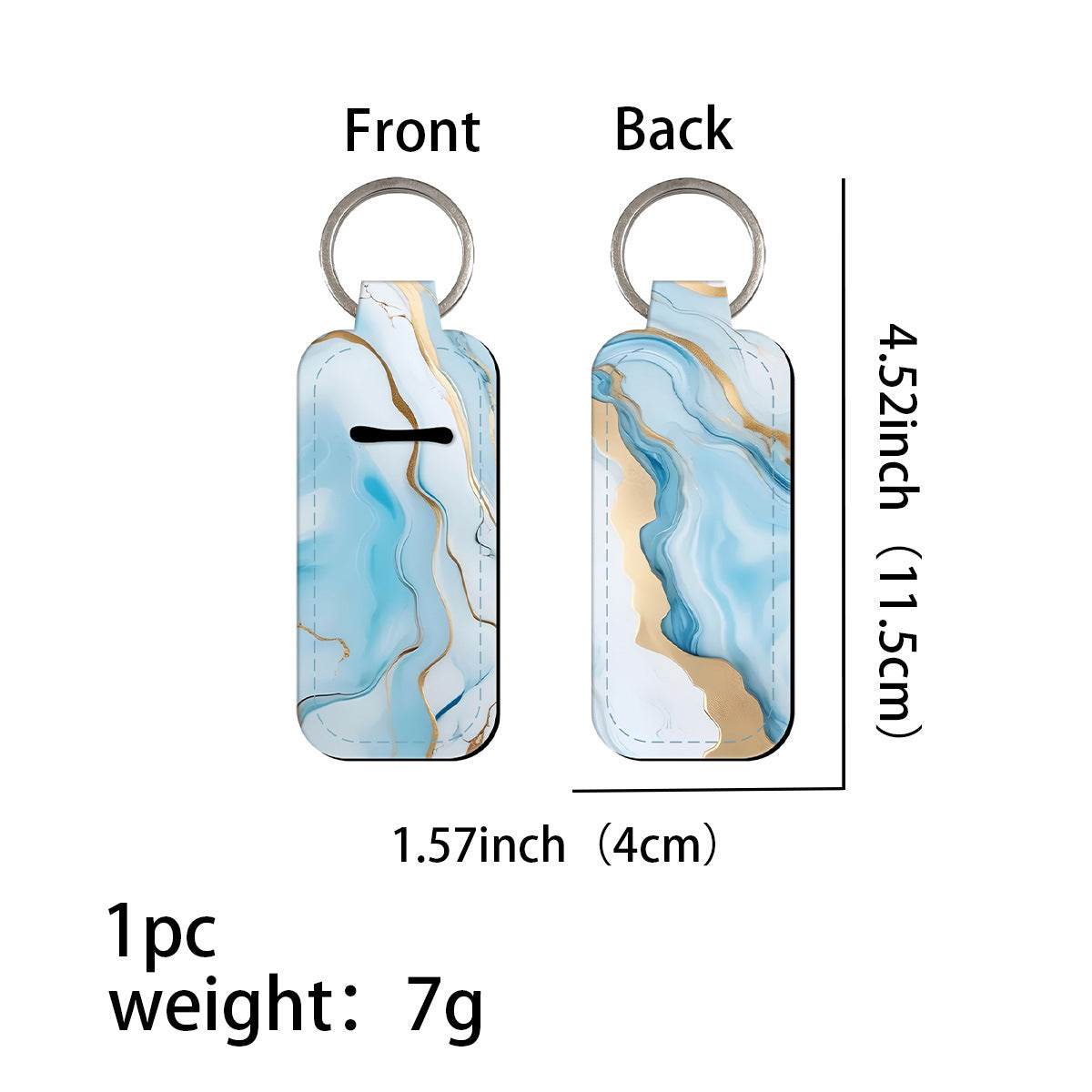 Wholesale 6pcs Marble Pattern Lipstick Set Keychain