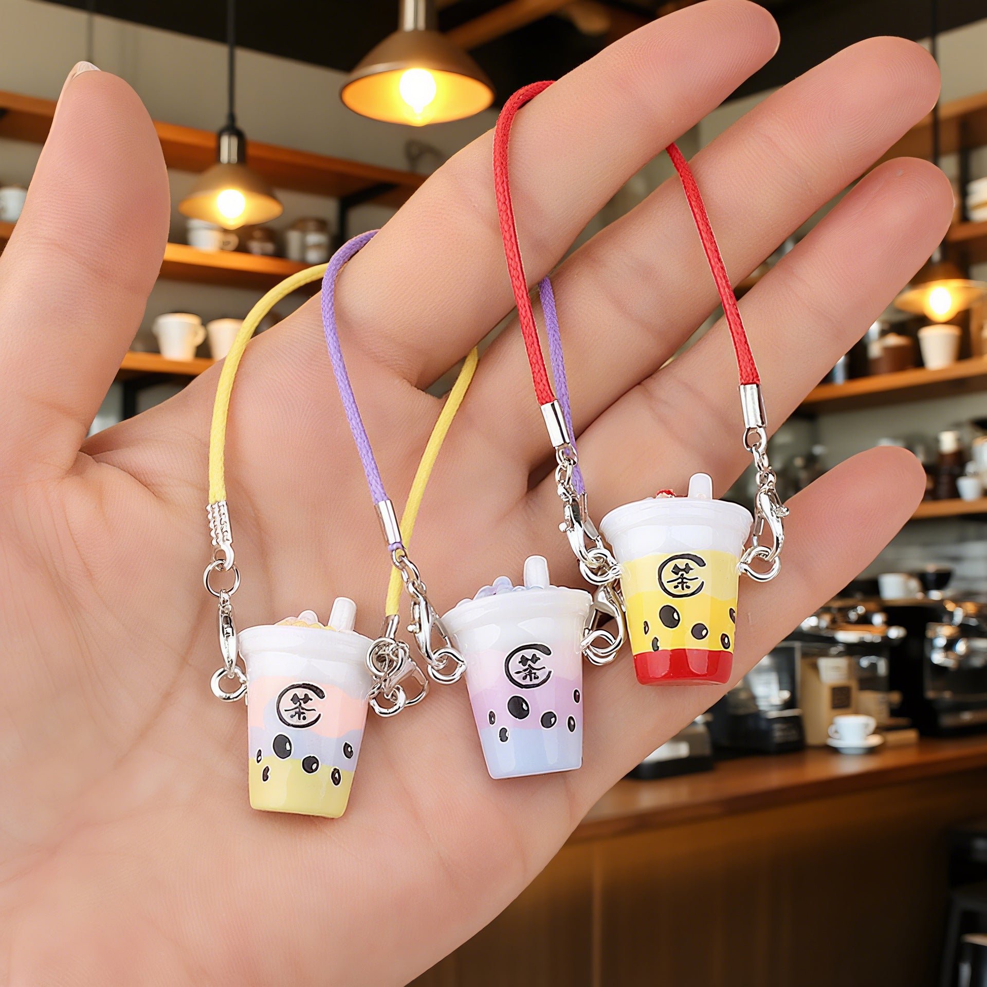 Wholesale Cute cartoon mini milk tea cup doll accessories