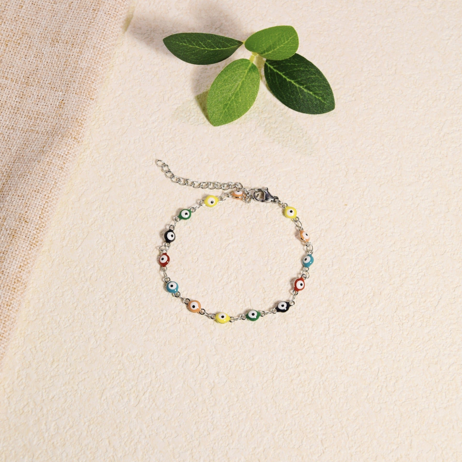 Wholesale  Stainless Steel Jewelry Retro Devil's Eye Geometric Bracelet