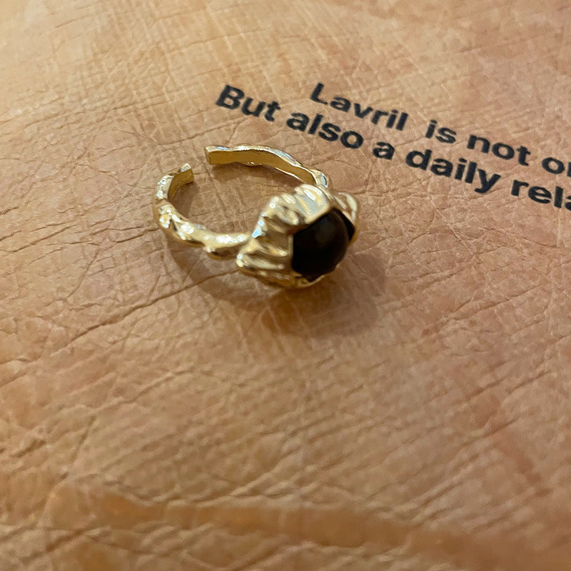 Wholesale zircon tiger eye open ring