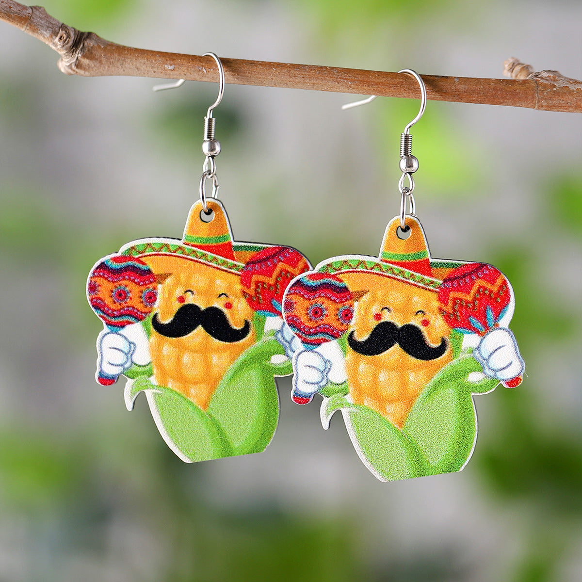 Wholesale  Mexico Fifth Festival of the Dead Cactus Skull Pendant Earrings