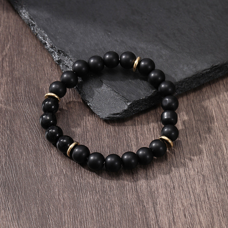 Wholesale Natural Volcanic Stone Snowflake Stone Beads Bracelet